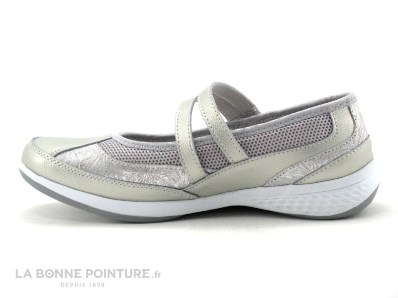 Enza Nucci FC4316 Argent - Ballerine Grise Avec Bride Velcro 2 Enza Nucci FC4316 Argent - Ballerine Grise Avec Bride Velcro – Image 2