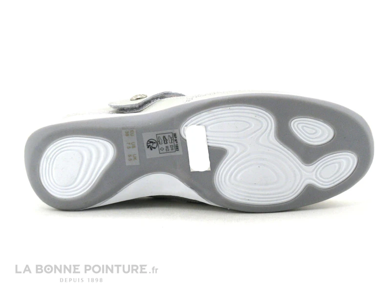 Enza Nucci FC4316 Argent - Ballerine Grise Avec Bride Velcro 4 Enza Nucci FC4316 Argent - Ballerine Grise Avec Bride Velcro – Image 4