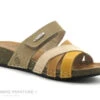 Fly Flot FLAMENT Taupe Jaune Beige - Mule Femme