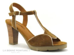 MamZelle TINUS - Velours Cognac Creme - Sandale Talon Haut -France Chaussure Soldes 2024 cd24607c73b9e66c561f35ea11d5d5ef img 7533.jpg 156474