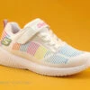 Skechers 302379L Bobs Squad Fresh Delight - Blanc - Multi- Basket Fille