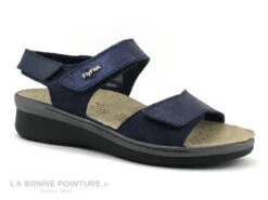 Fly Flot FRILUX Marine - Sandale Confort Femme - 3 Velcros