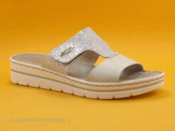 Fly Flot FLYKOR Argent - Gris - Mule Compensee Femme