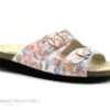 Artika Soft BASQUE Vaq Roses - Blanc - Multicolore - Mule Femme