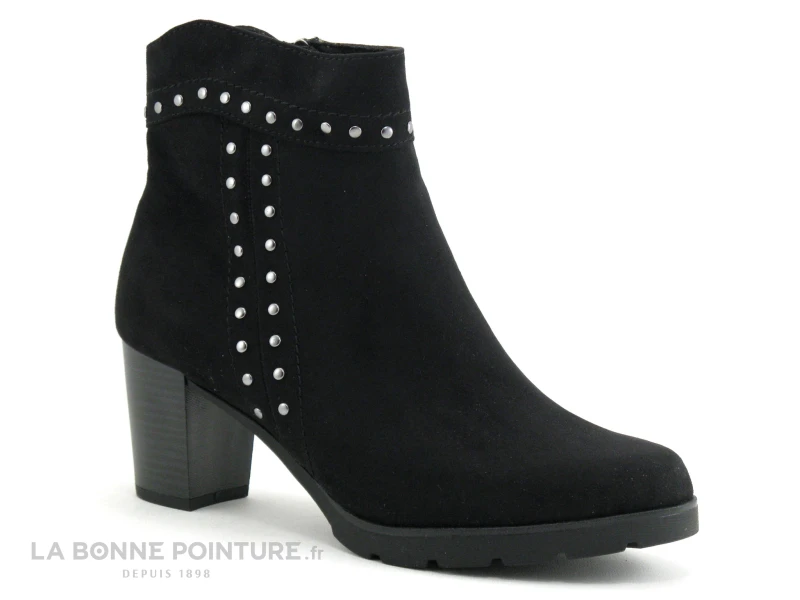 Marco Tozzi 2-25830-23 - Noir - Clous Argent - Boots Talon 5 Marco Tozzi 2-25830-23 - Noir - Clous Argent - Boots Talon – Image 5