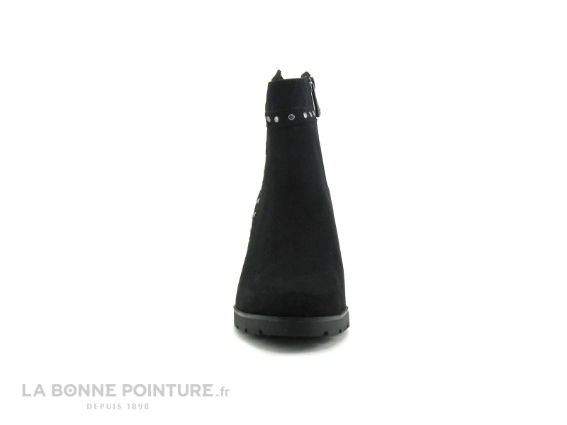 Marco Tozzi 2-25830-23 - Noir - Clous Argent - Boots Talon 2 Marco Tozzi 2-25830-23 - Noir - Clous Argent - Boots Talon – Image 2