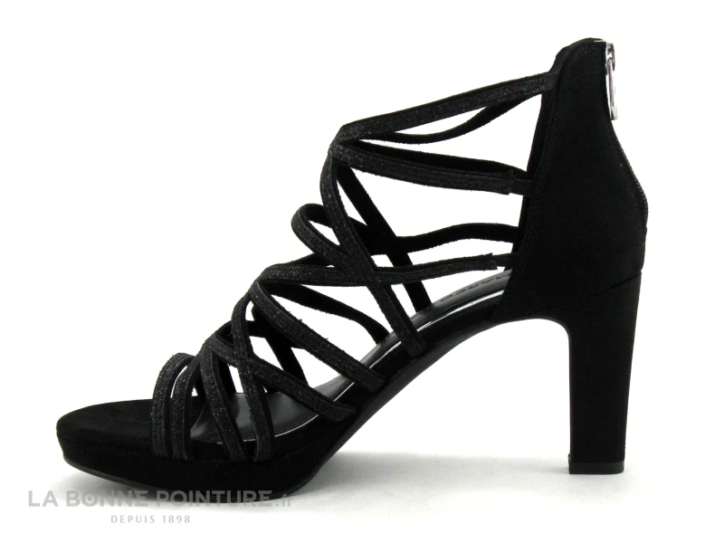 Marco Tozzi 2-28373-20 - Sandale Noire Talon Haut - Multi Brides 3 Marco Tozzi 2-28373-20 - Sandale Noire Talon Haut - Multi Brides – Image 3