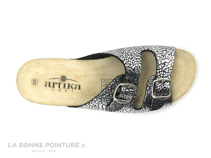 Artika BASQUE Balthazar Argent - Mule Reglable Femme 6 Artika BASQUE Balthazar Argent - Mule Reglable Femme – Image 6