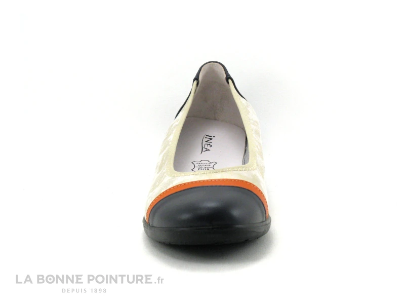 Inea CELESTE Marine Orange Or - Ballerine Souple Femme 2 Inea CELESTE Marine Orange Or - Ballerine Souple Femme – Image 2