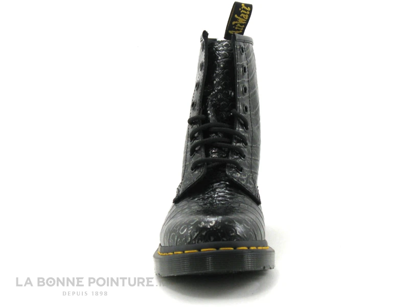 Dr. Martens Dr Martens 1460 Gun Metal - 27249029 - Wild Croc Emboss - Bottine Lacet 2 Dr. Martens Dr Martens 1460 Gun Metal - 27249029 - Wild Croc Emboss - Bottine Lacet – Image 2