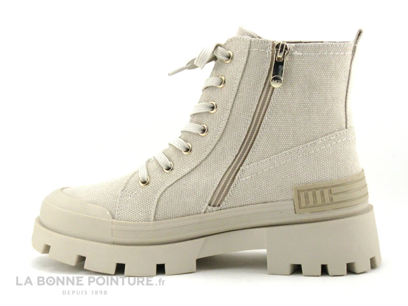 Marco Tozzi 2-25221-28 Sand - Boots Femme Toile Beige Lacet Et Zip 3 Marco Tozzi 2-25221-28 Sand - Boots Femme Toile Beige Lacet Et Zip – Image 3