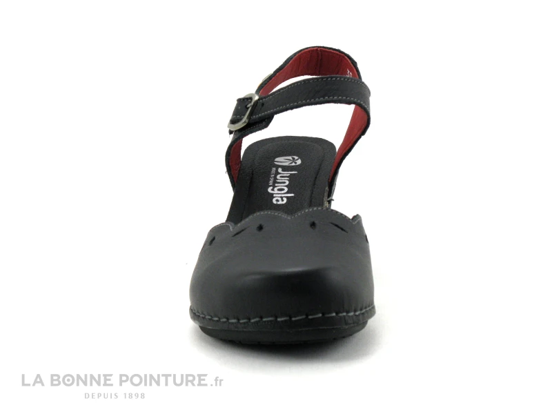 Jungla 7462 Noir - Sandale Bout Ferme Et Bride Arriere Cuir Noir 2 Jungla 7462 Noir - Sandale Bout Ferme Et Bride Arriere Cuir Noir – Image 2