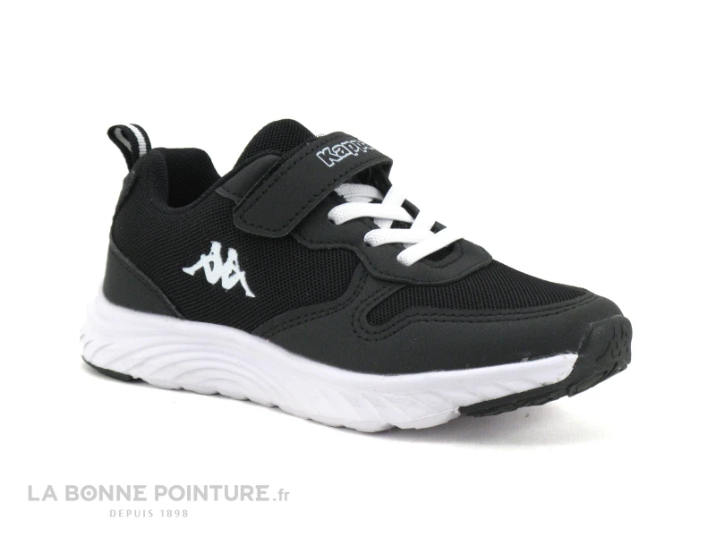 Kappa LogoDelvis EV Kid Black White - 381B86W - Basket Sport Enfant 1 Kappa LogoDelvis EV Kid Black White - 381B86W - Basket Sport Enfant