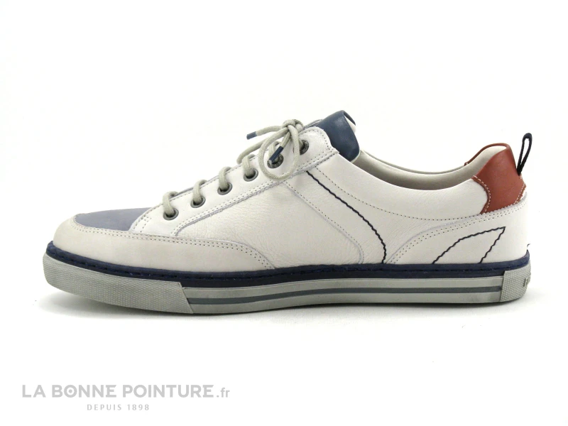 Fluchos Quebec 9376 SURF HIELO - Basket Homme Cuir Blanc Bleu 3 Fluchos Quebec 9376 SURF HIELO - Basket Homme Cuir Blanc Bleu – Image 3