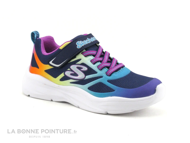 Skechers 303503 Power Jams Navy Multi - Lacet Violet - Basket Fille 5 Skechers 303503 Power Jams Navy Multi - Lacet Violet - Basket Fille â Image 5