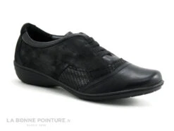 Geo Reino INBABE Noir - Argent - Chaussure Basse Femme