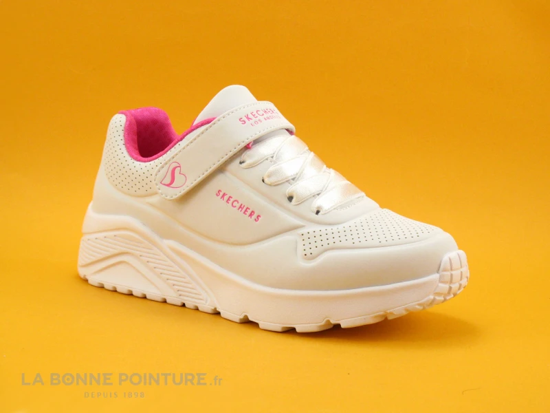 Skechers UNO LITE Blanc 310451L - Basket Fille Skechers Street 1 Skechers UNO LITE Blanc 310451L - Basket Fille Skechers Street