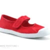 Cienta 76777 67 Ballerine Toile Rouge - Bride Velcro