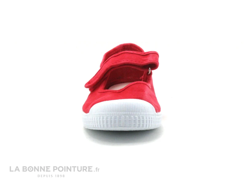 Cienta 76777 67 Ballerine Toile Rouge - Bride Velcro 2 Cienta 76777 67 Ballerine Toile Rouge - Bride Velcro – Image 2