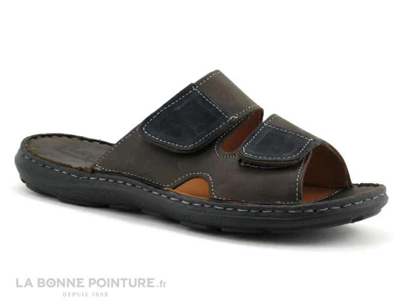 Arima DAVIS Marron - Mule Homme 2 Velcros 1 Arima DAVIS Marron - Mule Homme 2 Velcros
