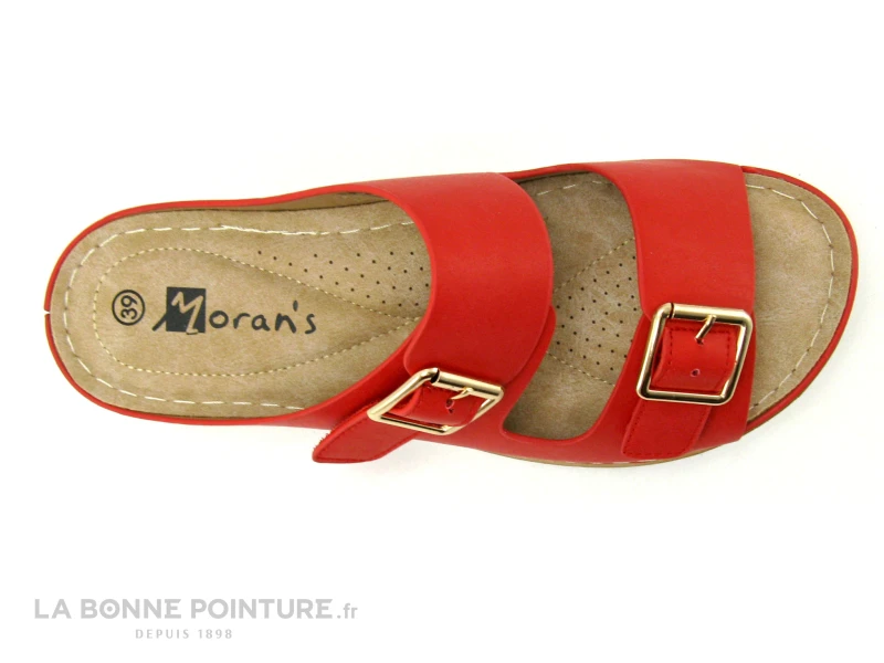 Morans ROLTING Rouge - Mule Femme Avec Brides A Scratch 4 Morans ROLTING Rouge - Mule Femme Avec Brides A Scratch – Image 4