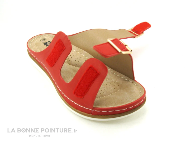 Morans ROLTING Rouge - Mule Femme Avec Brides A Scratch 3 Morans ROLTING Rouge - Mule Femme Avec Brides A Scratch – Image 3