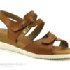 Jordana 681 Cuero - Sandale Marron - 2 Brides Velcro - Compense