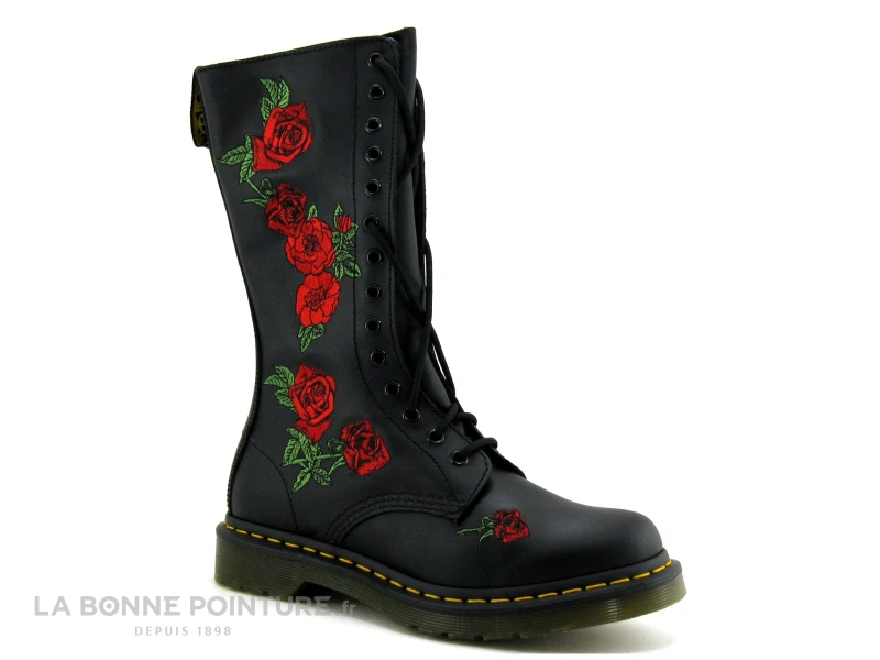 Dr. Martens DR Martens 1914 VONDA Black - Roses Brodees - Bottine 1 Dr. Martens DR Martens 1914 VONDA Black - Roses Brodees - Bottine