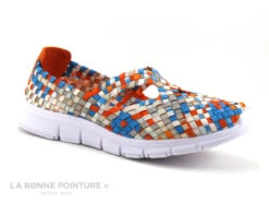 Morans KUBOKA Orange Turquoise - Basket Elastique Femme