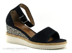 Tamaris 1-28313-28 Navy - Nu-pieds Bleu Marine - Talon Compense