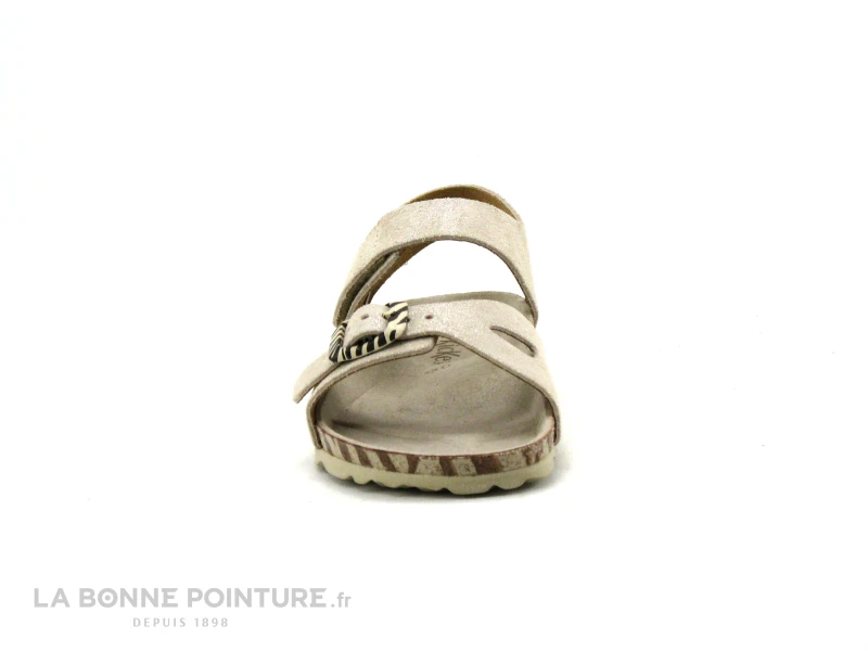 Kickers SUNKRO 858547 Argent Zebre - Sandale Reglable Fille 2 Kickers SUNKRO 858547 Argent Zebre - Sandale Reglable Fille – Image 2