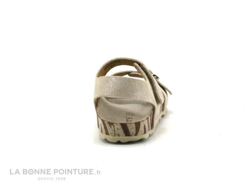 Kickers SUNKRO 858547 Argent Zebre - Sandale Reglable Fille 4 Kickers SUNKRO 858547 Argent Zebre - Sandale Reglable Fille – Image 4