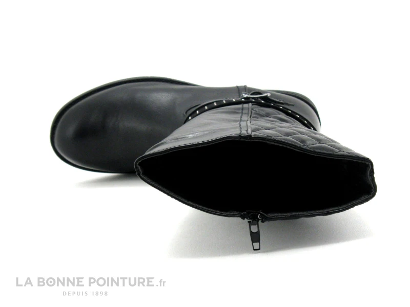 Wipop DELVIS Noir - Botte Fille - Arriere Matelasse 2 Wipop DELVIS Noir - Botte Fille - Arriere Matelasse – Image 2