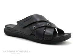 Green Hill 42970 ML - Mule Homme Cuir Noir - Brides Croisees
