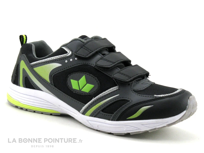 Lico 120073 Marvin V - Gris - Noir - Vert - Basket Homme 3 Velcros 1 Lico 120073 Marvin V - Gris - Noir - Vert - Basket Homme 3 Velcros