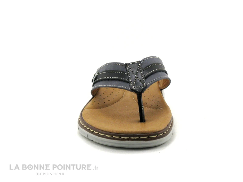 Orland 23018 Gris Noir - Tong Homme En Cuir 2 Orland 23018 Gris Noir - Tong Homme En Cuir – Image 2