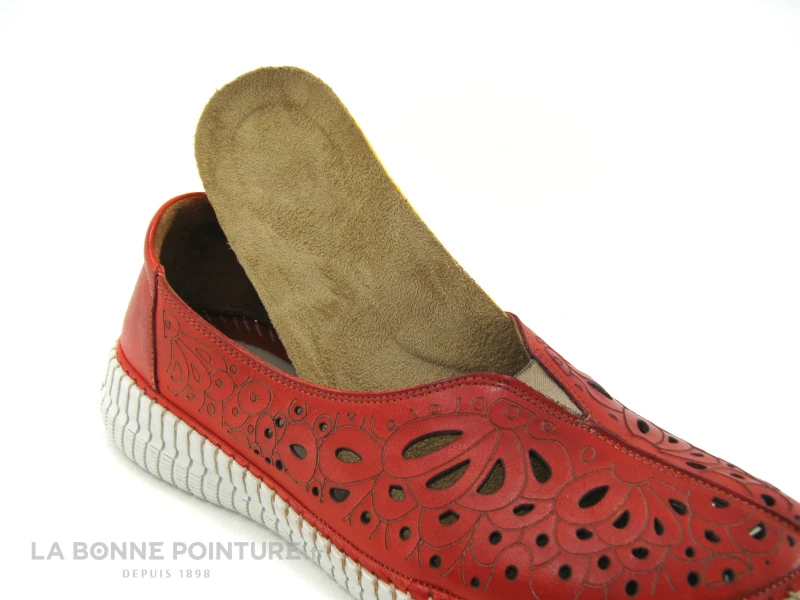 Karyoka RITA Blood - Ballerine Rouge Tige Perforee 5 Karyoka RITA Blood - Ballerine Rouge Tige Perforee – Image 5