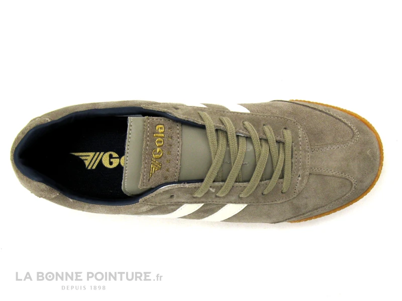 Gola HARRIER Suede Rhino - Off White - Navy - Basket Grise Homme 6 Gola HARRIER Suede Rhino - Off White - Navy - Basket Grise Homme – Image 6