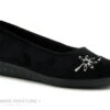 Koyuk Dinamic 614003 Noir - Fleurs Argent - Chausson Ballerine