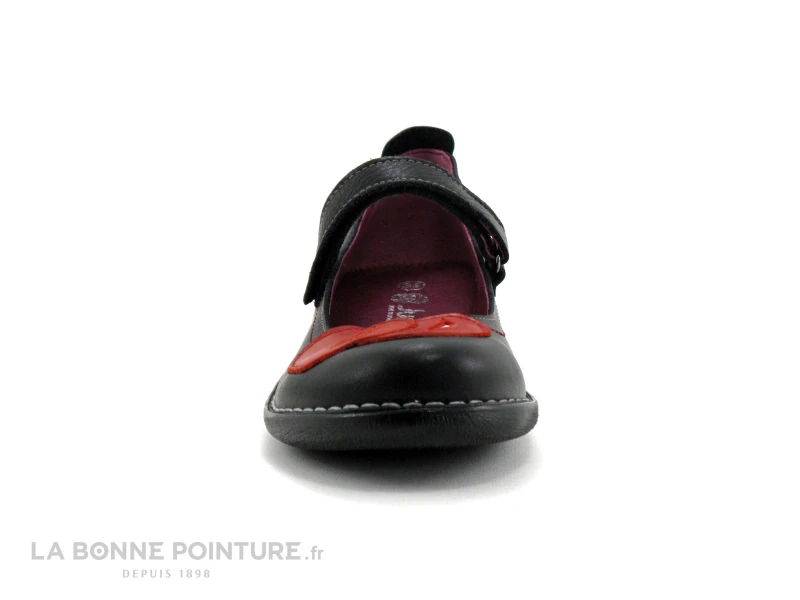 Jungla 6790 Noir - Coeurs Rouges - Ballerine Velcro 2 Jungla 6790 Noir - Coeurs Rouges - Ballerine Velcro – Image 2