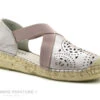 Fabiolas M105704 Rose Metallise - Espadrille Cuir Rose