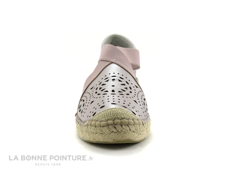 Fabiolas M105704 Rose Metallise - Espadrille Cuir Rose 2 Fabiolas M105704 Rose Metallise - Espadrille Cuir Rose – Image 2