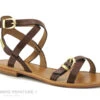 Tropeziennes HEPANA Tan - Nu-pieds Marron Femme - Bride Cheville