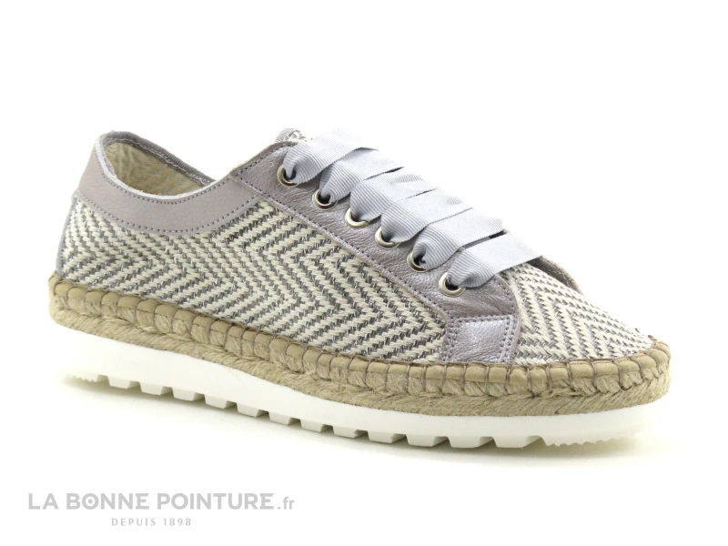 Fabiolas E118220 Gris Beige Rose Metal - Basket Espadrille 1 Fabiolas E118220 Gris Beige Rose Metal - Basket Espadrille