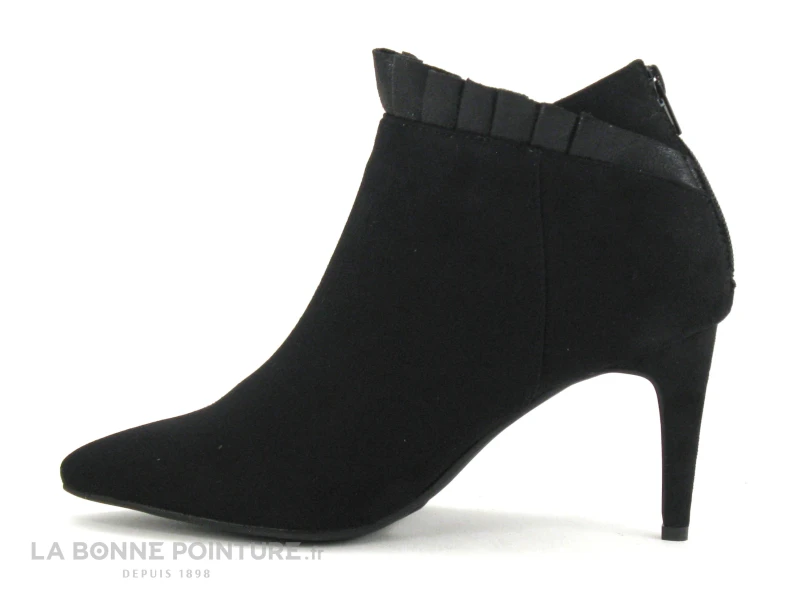 The Divine Factory QL3812 Noir - Fronces - Bottine Talon Aiguille 3 The Divine Factory QL3812 Noir - Fronces - Bottine Talon Aiguille – Image 3