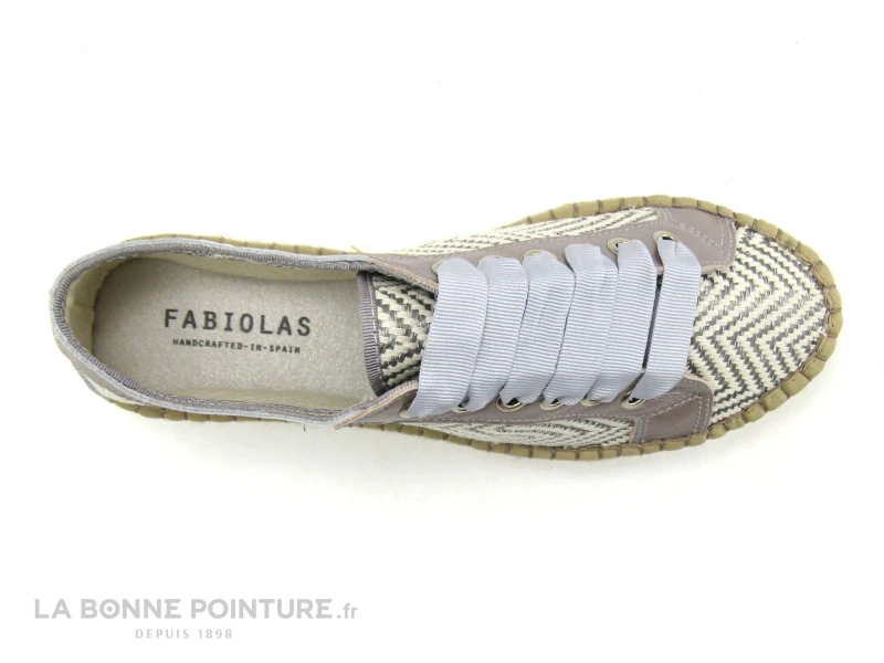 Fabiolas E118220 Gris Beige Rose Metal - Basket Espadrille 6 Fabiolas E118220 Gris Beige Rose Metal - Basket Espadrille – Image 6