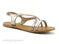 Tropeziennes HANANO Or Multi 19040 - Sandale Plagette