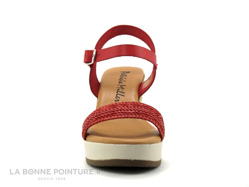Patricia Miller 3217 - Sandale Rouge Talon Haut - Semelle Compensee 2 Patricia Miller 3217 - Sandale Rouge Talon Haut - Semelle Compensee – Image 2
