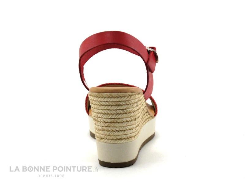 Patricia Miller 3217 - Sandale Rouge Talon Haut - Semelle Compensee 4 Patricia Miller 3217 - Sandale Rouge Talon Haut - Semelle Compensee – Image 4