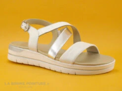 Marco Tozzi Premio 2-28520-28 Blanc Argent - Sandale Femme